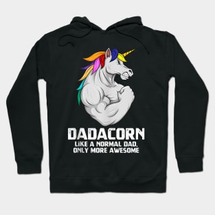 Dadacorn Muscle Dad Unicorn Fathers Day Hoodie